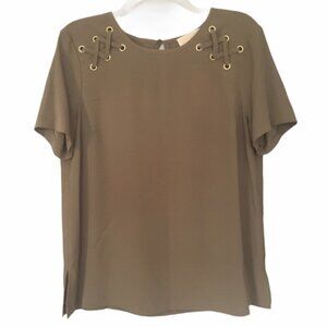 Michael Kors Safari Green Criss Cross Shoulder M